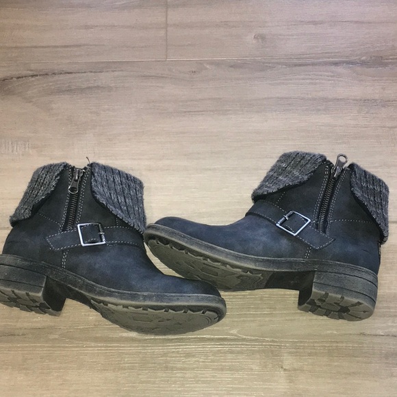 Rocket Dog Boot Size 6 Black With Side Zipper and Knitted Cuff - Picture 8 of 9